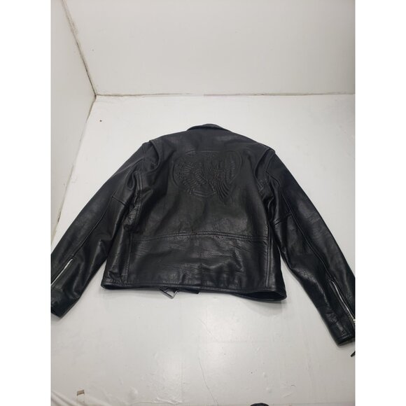 Top Gear #1 Racing By 4 Star Leather Motorcycle Jacket Size 46 Made In Pakistan - Picture 9 of 15